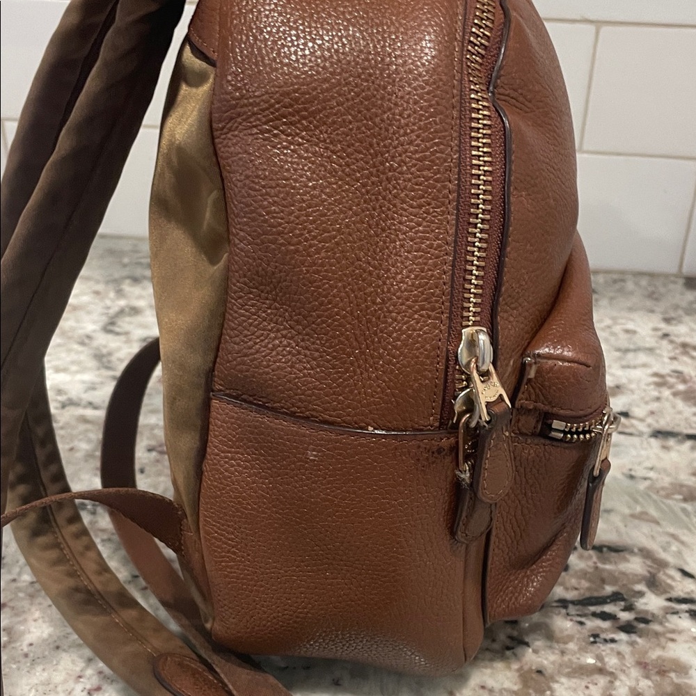 Coach Brown Leather Backpack Mini - image 8